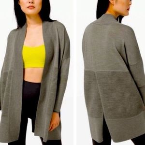 lulu lemon split back cardigan